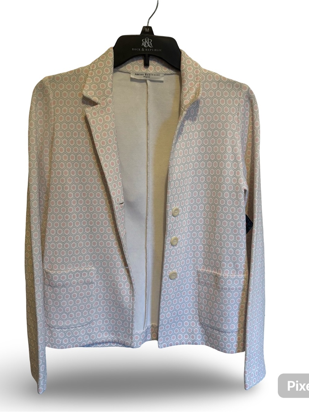 Amina Rubinacci Napoli Geometric Three-Button Blazer